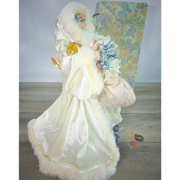 NEW Brinn's 1993 ENGLISH GARDEN SANTA 16" DOLL Porcelain Father Christmas Decor - Picture 10 of 12